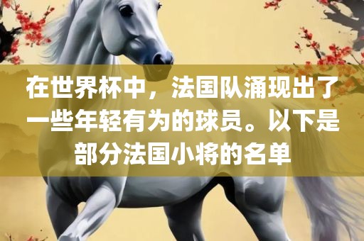 在世界杯中，法国队涌现出了一些年轻有为的球员。以下是部分法国小将的名单