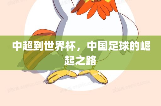 中超到世界杯，中国足球的崛起之路