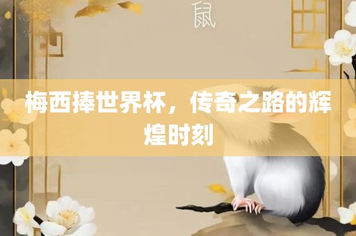梅西捧世界杯，传奇之路的辉煌时刻