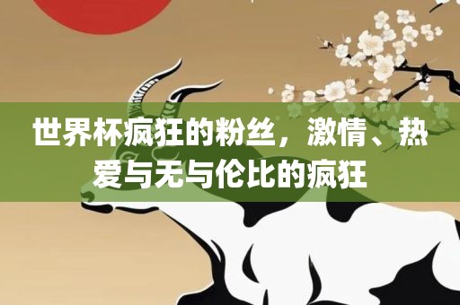 世界杯疯狂的粉丝，激情、热爱与无与伦比的疯狂