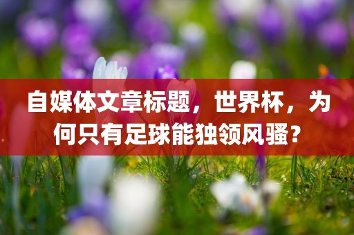 自媒体文章标题，世界杯，为何只有足球能独领风骚？
