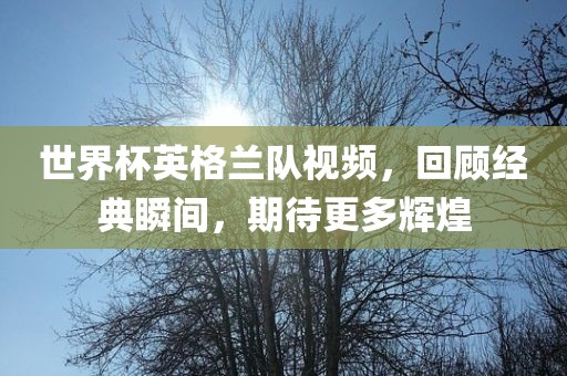 世界杯英格兰队视频，回顾经典瞬间，期待更多辉煌