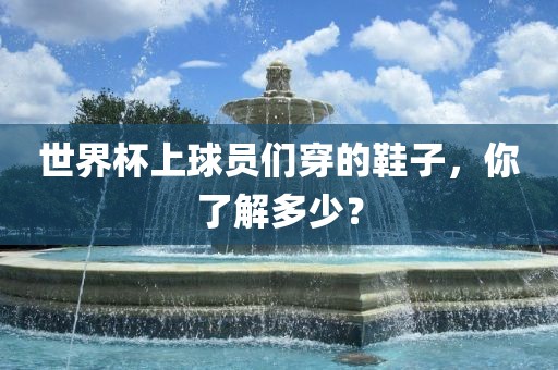 世界杯上球员们穿的鞋子，你了解多少？