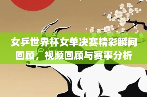 女乒世界杯女单决赛精彩瞬间回顾，视频回顾与赛事分析
