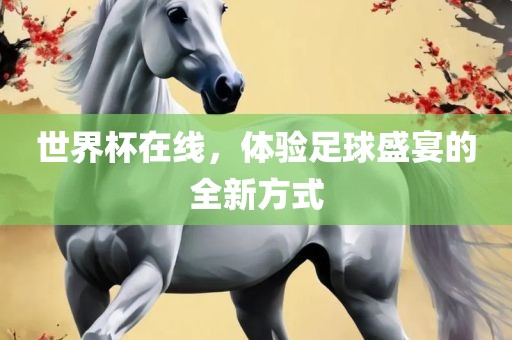 世界杯在线，体验足球盛宴的全新方式