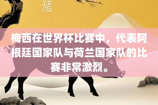 梅西在世界杯比赛中，代表阿根廷国家队与荷兰国家队的比赛非常激烈。