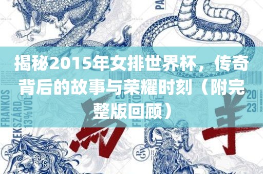 揭秘2015年女排世界杯，传奇背后的故事与荣耀时刻（附完整版回顾）