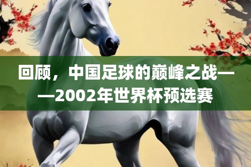 回顾，中国足球的巅峰之战——2002年世界杯预选赛