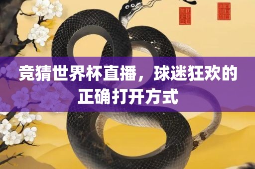 竞猜世界杯直播，球迷狂欢的正确打开方式