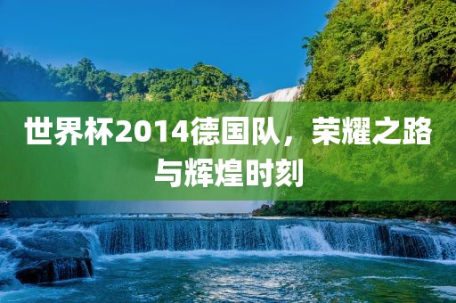 世界杯2014德国队，荣耀之路与辉煌时刻