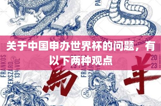 关于中国申办世界杯的问题，有以下两种观点