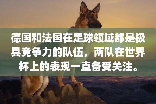 德国和法国在足球领域都是极具竞争力的队伍，两队在世界杯上的表现一直备受关注。