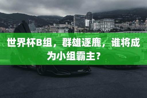 世界杯B组，群雄逐鹿，谁将成为小组霸主？