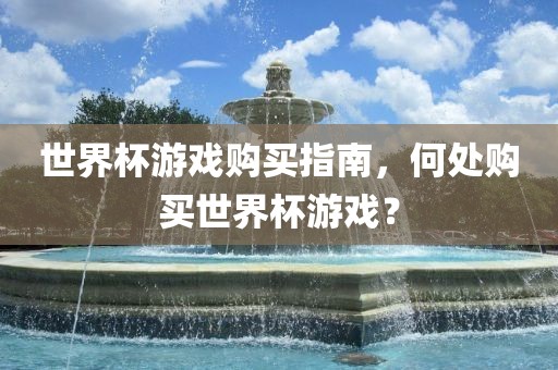 世界杯游戏购买指南，何处购买世界杯游戏？