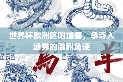 世界杯欧洲区附加赛，争夺入场券的激烈角逐