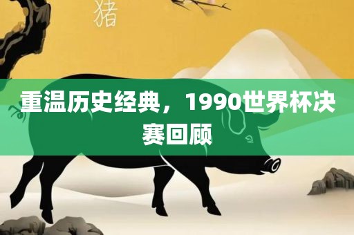 重温历史经典，1990世界杯决赛回顾