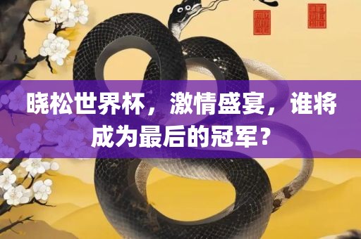 晓松世界杯，激情盛宴，谁将成为最后的冠军？