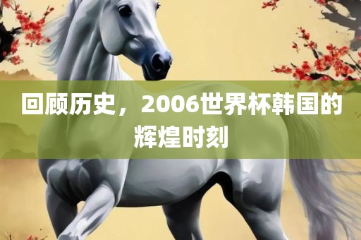 回顾历史，2006世界杯韩国的辉煌时刻