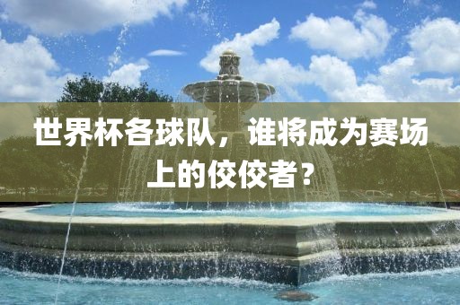 世界杯各球队，谁将成为赛场上的佼佼者？