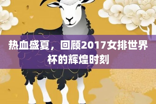 热血盛夏，回顾2017女排世界杯的辉煌时刻