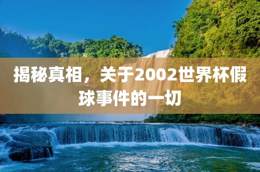 揭秘真相，关于2002世界杯假球事件的一切