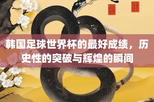 韩国足球世界杯的最好成绩，历史性的突破与辉煌的瞬间
