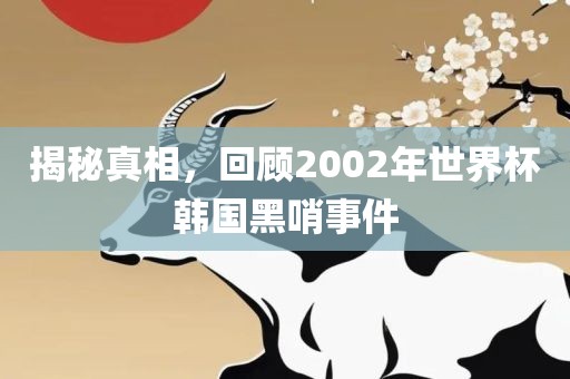 揭秘真相，回顾2002年世界杯韩国黑哨事件
