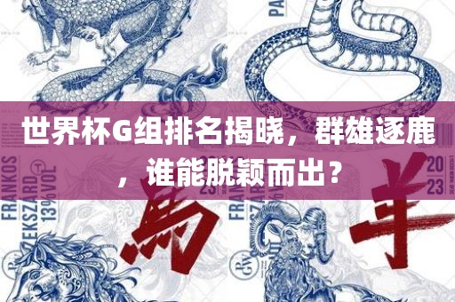 世界杯G组排名揭晓，群雄逐鹿，谁能脱颖而出？