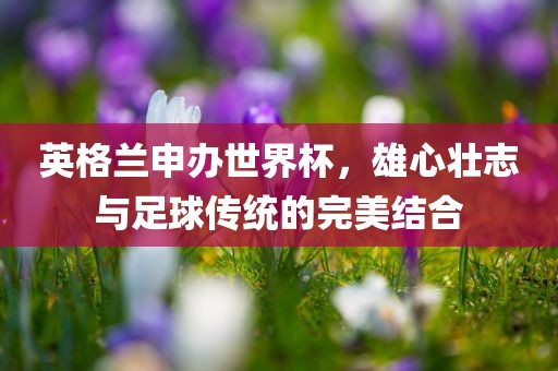 英格兰申办世界杯，雄心壮志与足球传统的完美结合