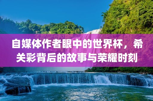 自媒体作者眼中的世界杯，希关彩背后的故事与荣耀时刻