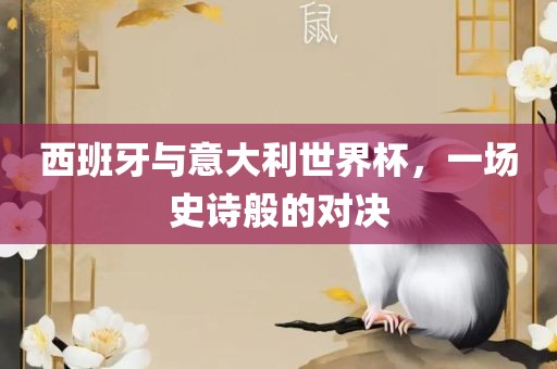 西班牙与意大利世界杯，一场史诗般的对决