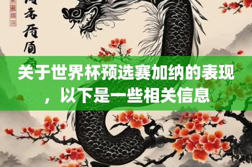 关于世界杯预选赛加纳的表现，以下是一些相关信息