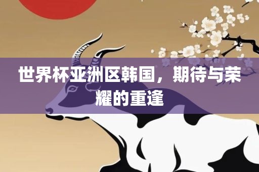 世界杯亚洲区韩国，期待与荣耀的重逢