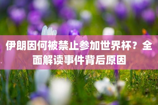 伊朗因何被禁止参加世界杯？全面解读事件背后原因