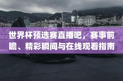 世界杯预选赛直播吧，赛事前瞻、精彩瞬间与在线观看指南