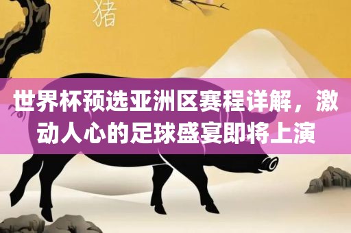 世界杯预选亚洲区赛程详解，激动人心的足球盛宴即将上演