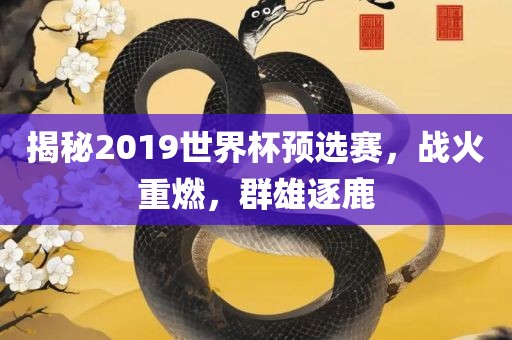 揭秘2019世界杯预选赛，战火重燃，群雄逐鹿