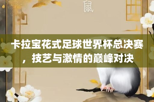 卡拉宝花式足球世界杯总决赛，技艺与激情的巅峰对决