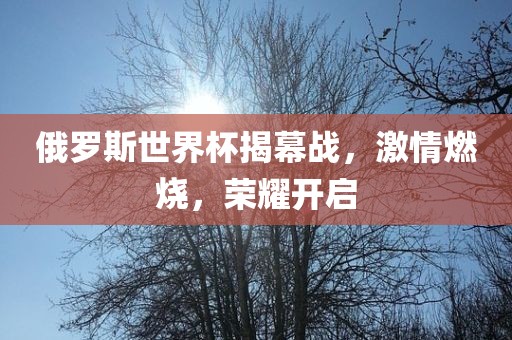 俄罗斯世界杯揭幕战，激情燃烧，荣耀开启