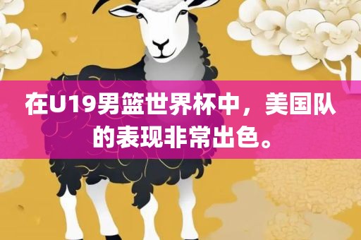 在U19男篮世界杯中，美国队的表现非常出色。
