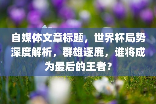 自媒体文章标题，世界杯局势深度解析，群雄逐鹿，谁将成为最后的王者？