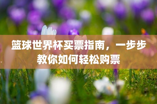 篮球世界杯买票指南，一步步教你如何轻松购票