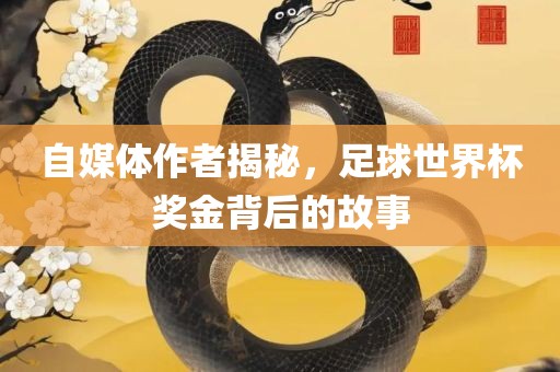 自媒体作者揭秘，足球世界杯奖金背后的故事