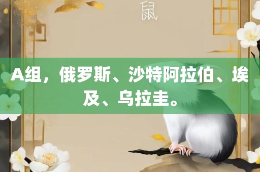 A组，俄罗斯、沙特阿拉伯、埃及、乌拉圭。