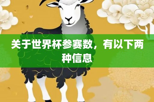 关于世界杯参赛数，有以下两种信息
