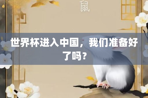世界杯进入中国，我们准备好了吗？