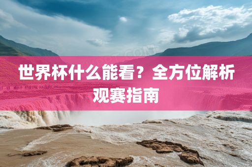 世界杯什么能看？全方位解析观赛指南