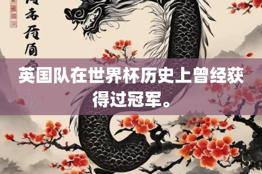 英国队在世界杯历史上曾经获得过冠军。