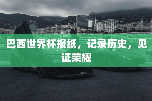 巴西世界杯报纸，记录历史，见证荣耀