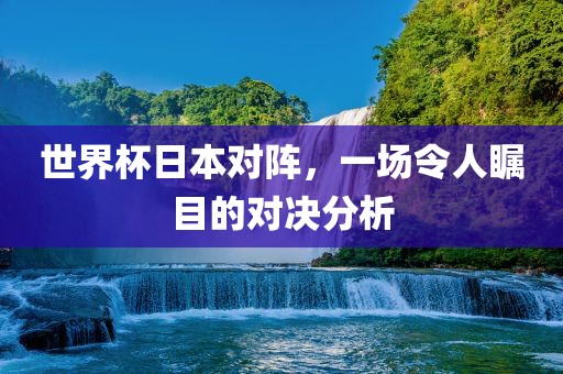 世界杯日本对阵，一场令人瞩目的对决分析